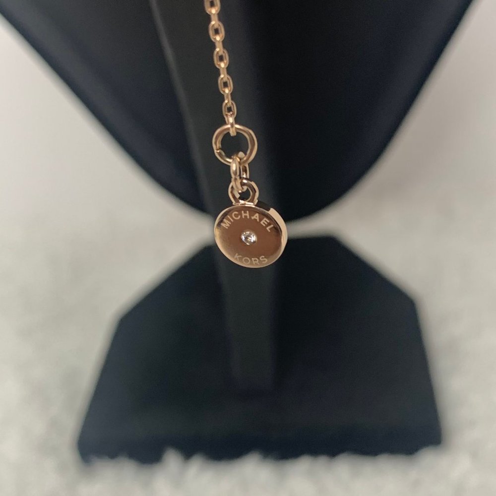 NWT - Michael Kors Rose Gold Pendant Necklace - Picture 5 of 6